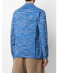 Мужской синий вязаный пиджак от Missoni