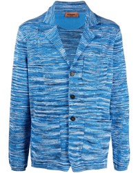 Мужской синий вязаный пиджак от Missoni