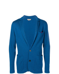 Мужской синий вязаный пиджак от N.Peal