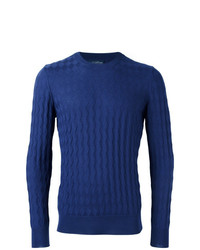 Мужской синий вязаный свитер от Ballantyne