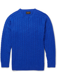 Мужской синий вязаный свитер от Beams