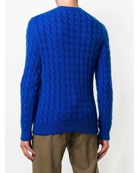 Мужской синий вязаный свитер от Fay