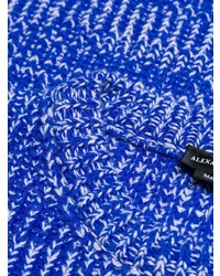 Мужской синий вязаный свитер от Alexander McQueen