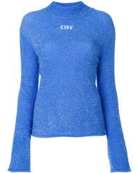 Женский синий вязаный свитер от Off-White