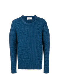 Мужской синий вязаный свитер от Pringle Of Scotland