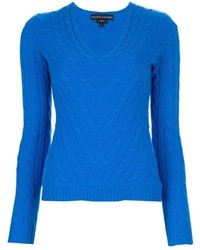 Женский синий вязаный свитер от Ralph Lauren Black Label