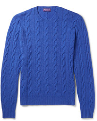 Мужской синий вязаный свитер от Ralph Lauren Purple Label