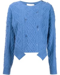 Женский синий вязаный свитер от Stella McCartney