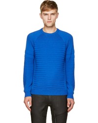 Мужской синий вязаный свитер от Surface to Air