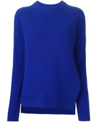 Синий вязаный свободный свитер от Proenza Schouler