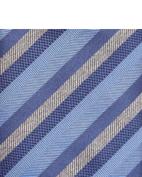 Мужской синий галстук в вертикальную полоску от Brioni