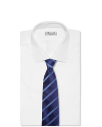 Мужской синий галстук в горизонтальную полоску от Charvet