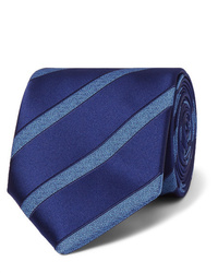 Мужской синий галстук в горизонтальную полоску от Charvet