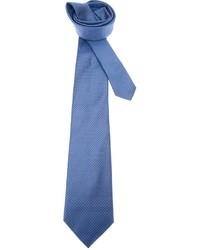 Мужской синий галстук в горошек от Brioni