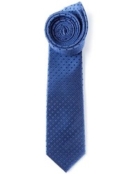 Мужской синий галстук в горошек от Lanvin