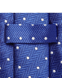 Мужской синий галстук в горошек от Turnbull & Asser
