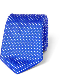 Мужской синий галстук в горошек от Turnbull & Asser