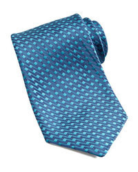 Синий галстук с вышивкой