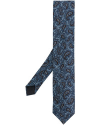 Мужской синий галстук с вышивкой от Lardini