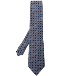 Мужской синий галстук с геометрическим рисунком от Etro