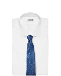 Мужской синий галстук с принтом от Charvet