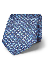 Мужской синий галстук с принтом от Canali