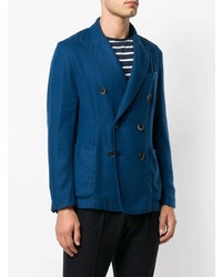 Мужской синий двубортный пиджак от Barena
