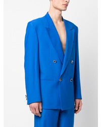 Мужской синий двубортный пиджак от CANAKU
