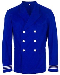 Мужской синий двубортный пиджак от Equipe