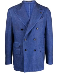 Мужской синий двубортный пиджак от Gabriele Pasini