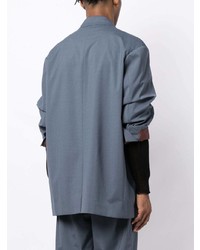 Мужской синий двубортный пиджак от Kolor