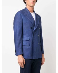 Мужской синий двубортный пиджак от Gabriele Pasini