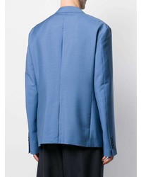 Мужской синий двубортный пиджак от Lanvin