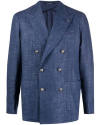 Мужской синий двубортный пиджак от Tagliatore