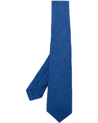 Мужской синий джинсовый галстук от Kiton