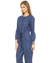 Синий джинсовый комбинезон от Ulla Johnson