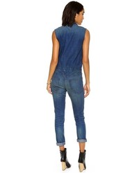 Синий джинсовый комбинезон от 6397