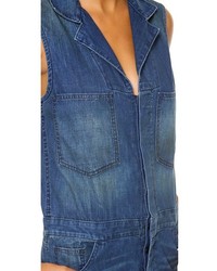 Синий джинсовый комбинезон от 6397