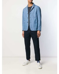 Мужской синий джинсовый пиджак от Officine Generale