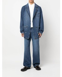 Мужской синий джинсовый пиджак от Edward Cuming