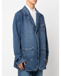 Мужской синий джинсовый пиджак от Edward Cuming
