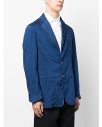 Мужской синий джинсовый пиджак от Canali