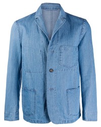 Мужской синий джинсовый пиджак от Officine Generale