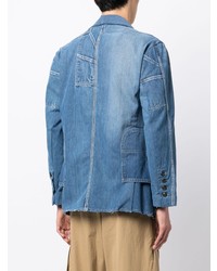 Мужской синий джинсовый пиджак от Greg Lauren