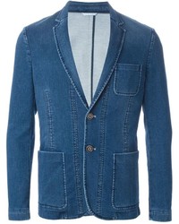 Мужской синий джинсовый пиджак от Paolo Pecora