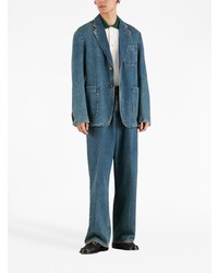 Мужской синий джинсовый пиджак от Gucci