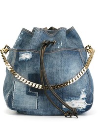 Женский синий джинсовый рюкзак от Dsquared2