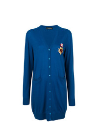 Синий длинный кардиган от Dolce & Gabbana