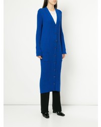 Синий длинный кардиган от Maison Margiela