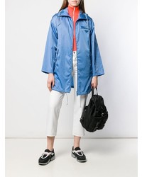 Женский синий дождевик от Prada